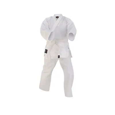 Sports Junior Kids Children Karate Uniform Suit Clothing Poly Cotton White Belt • £18.99