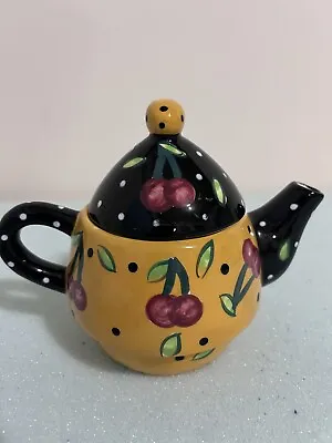 Bella Casa By Ganz Cherry  Ceramic Teapot. • $16.25