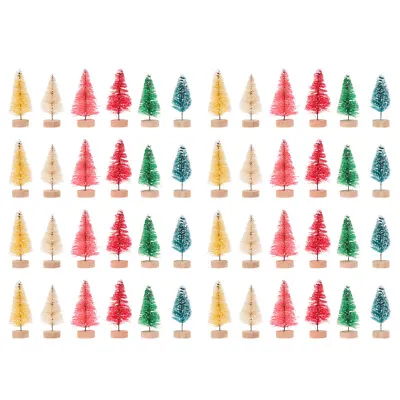 48Pcs Miniature Christmas Trees Bottle Brush Christmas Trees • $12.48