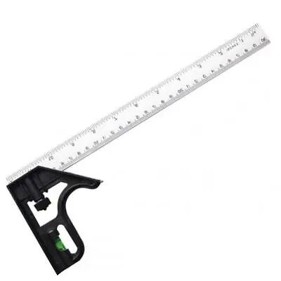 12  Combo-Square With Bubble Level Adjustable Right Angle Ruler Measuring Tools • $9.59