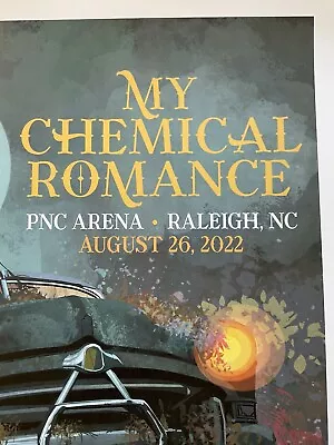 My Chemical Romance ORIGINAL Poster RaleighNC 8/26/2022.Thick Card Stock • $275