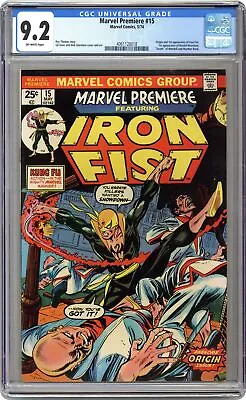 Marvel Premiere #15 CGC 9.2 1974 4061128018 1st App. And Origin Iron Fist • $545