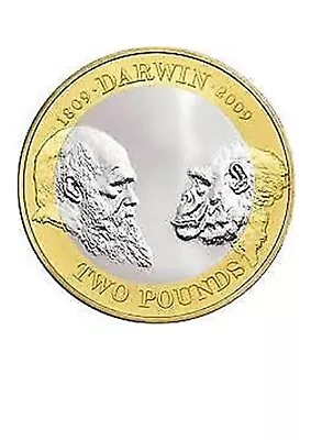 Charles Darwin 1809 2009 Anniversary £2 Two Pound Coin Circulated Lot B • £4.65