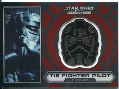 Star Wars Chrome Perspectives Silver Helmet Medallion Card 21 TIE Fighter Pilot • $21.28
