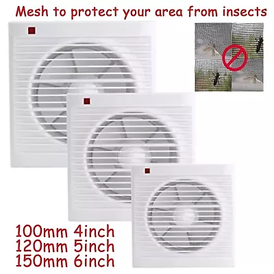 £19.99 • Buy Extractor Fan Bathroom Kitchen 100MM 125MM 150MM Toilet 4 5 6Inch White Standard