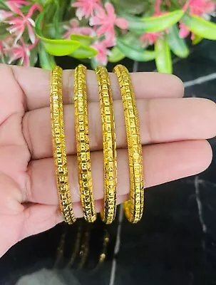 22 Ct Indian Gold Plated Bangles Size 2.10 • £16.99