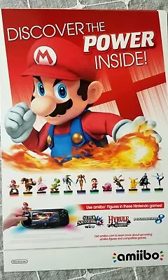 Nintendo Amiibo PROMO Display Store Sign Poster Cling Zelda Mario Yoshi Kong  • $19.99