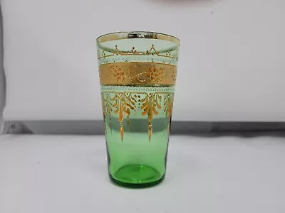 19th Century Bohemian Moser Juice Glass / Tumbler Gold Enamel Decor 3 7/8  • $100