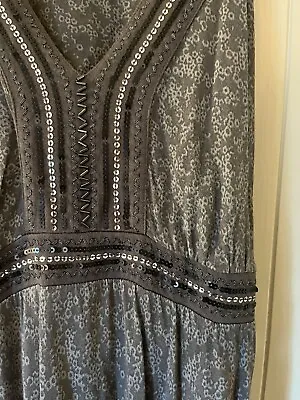 £4.99 • Buy John Rocha Dress 16 Sequins Grey Great Condition