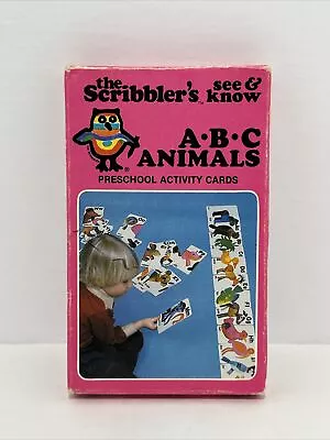 1981 Vintage Scribblers See & Know ABC Animal Cards Learning Educational 4580-20 • $14.99