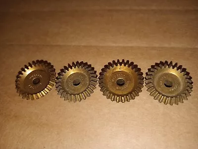 4 X #30  Meccano Stamped Brass 7/8  Bevel Gear(same Recess/angle Teeth • £17