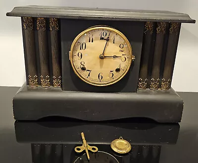 Antique 1920 Gilbert 8 Day Mantle Clock  !WORKS GREAT! • $421.52