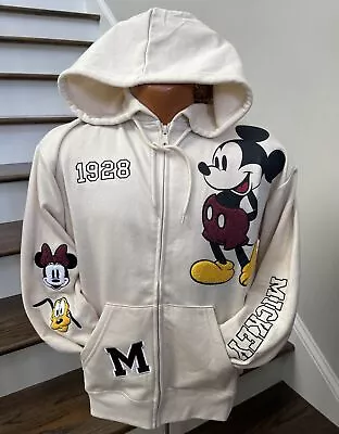 Disney Mickey Mouse Zip Up Hoodie With Minnie & Pluto New With Tags • $28.99