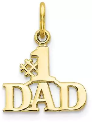 10K Yellow Gold #1 Dad Charm 10C449 • $65.95