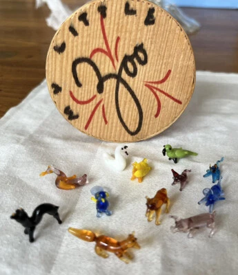 £48.30 • Buy Vintage 50’s Murano Glass Tiny Miniature 12 Animal Figurines Fox Cat Mouse Horse