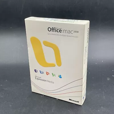 Microsoft Office Mac 2008 With Microsoft Expression Media Complete  • $15