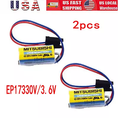 2x Mitsubishi A6BAT PLC Battery MR-BAT ER17330V/3.6V  For FANUC CNC System Power • $16.69