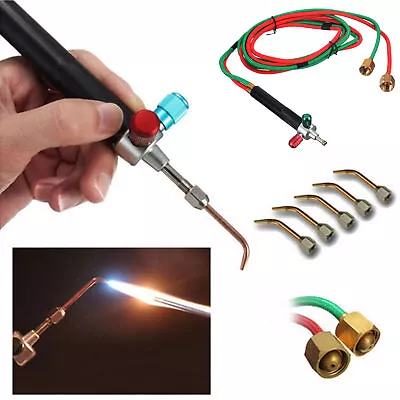 Jewelry Jewelers Micro Mini Gas Little Torch Welding Soldering Cutting W/ 5 Tips • $27.18