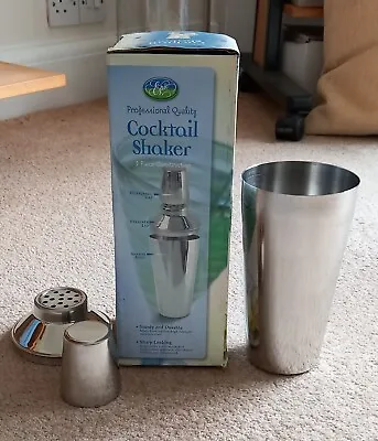£6.50 • Buy Epic Cocktail Shaker - High Strength Stainless Steel - Compact 3 Piece. Boxed