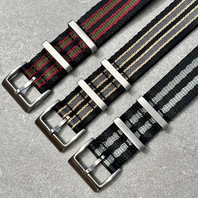 Premium Bond NATO Watch Strap Seatbelt Nylon Fabric 20mm 22mm • £9.95