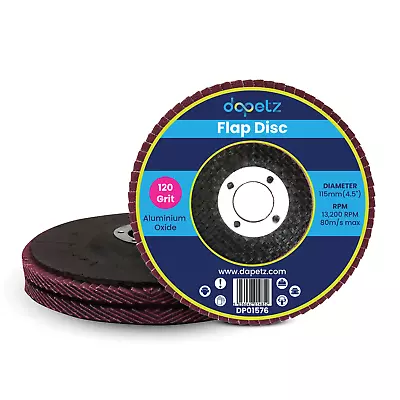 £3.99 • Buy 115mm Angle Grinder Flap Discs 40 60 80 120 Grit Grinding Sanding Wheel 4.5  UK