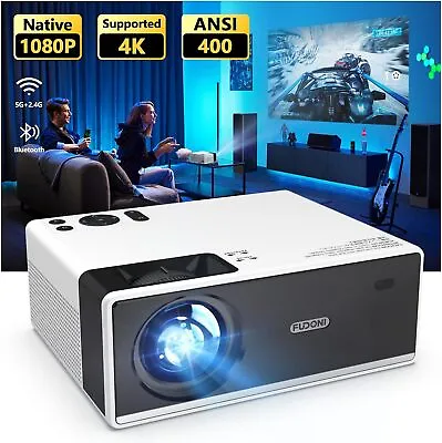 15000 Lumens 4K 1080P Projector 5G WiFi Bluetooth Mini LED Home Theater Cinema • $119.99