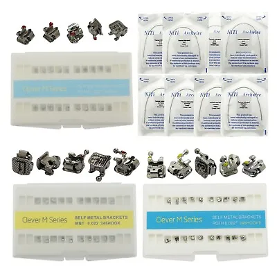 Dental Orthodontic Metal Self Ligating Brackets Clever M MBT Roth 022 345 GAC • $11.99