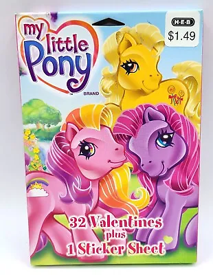 My Little Pony American Greetings VALENTINES & Sticker Sheet NOS 2004 • $13.50