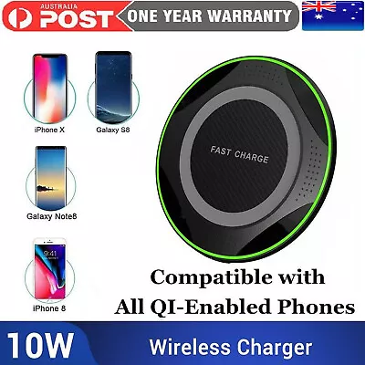 High Efficiency 10W Wireless Charger Charging Pad Ultra Strong For Universal • $16.99