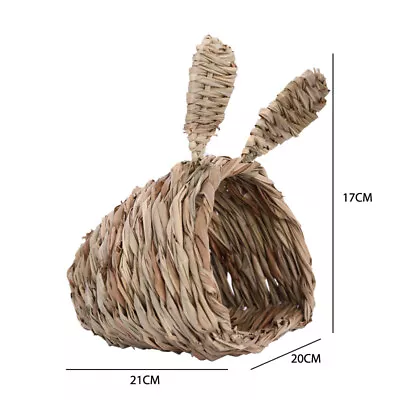 Straw Hamster Hut Creative Rabbit Bed Hand-Woven Small Animals House Breatha ZSY • £7.87