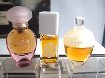 🎁Vintage 3pc Lot Mini EDP Dilys Laura Ashley Jessica Mcclintock Rochas Lumiere • $14.95