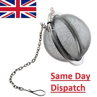 Tea Ball Strainer Infuser - Stainless Steel Mesh Filter Herb Leafs Spice Ball • £3.15