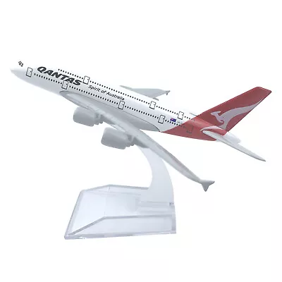 A380 Qantas Australian Civil Airliner Aircraft Plane Aviation Model With Stand J • $12.99
