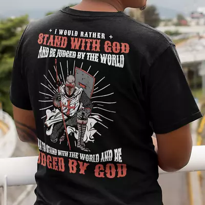Crusader Knight Templar T Shirt Christian Stand By God Jesus Inspirational Shirt • $16.99