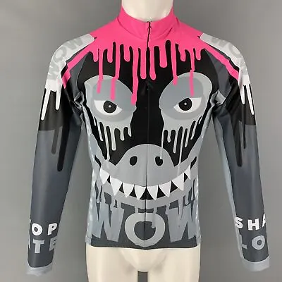 WALTER VAN BEIRENDONCK FW19 Size M Black Pink Monster Graphic Jersey Bike Top • $639