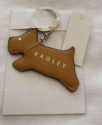 £14.99 • Buy Radley ‘Jump’ Leather Keyring Tan New Scottie Dog