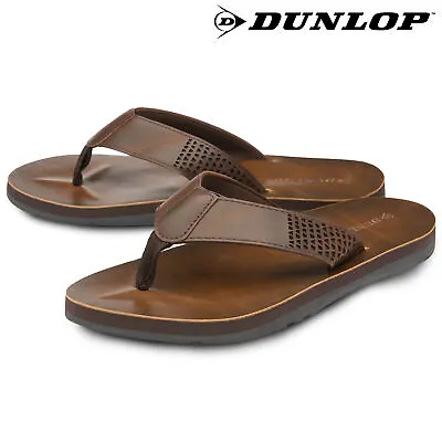 £14.99 • Buy Dunlop Mens Sandals Flip Flops Slip On Holiday Pool Sliders Toe Post Sizes 7-12