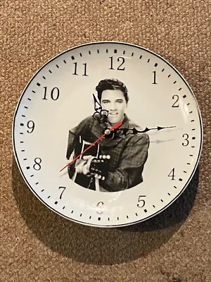 Elvis Porcelain Plate Clock **EXCELLENT** • $18.66