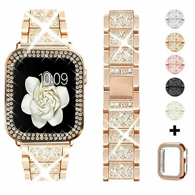 $14.29 • Buy Bling IWatch Strap Case For Apple Watch Band Series 1-8 SE 38 40 42 44 41 45 49m