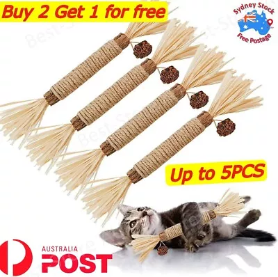 1-5X Cat Toys Silvervine Chew Stick Kitten Treat Catnip Toy Cleaning Teeth Toys • $4.88