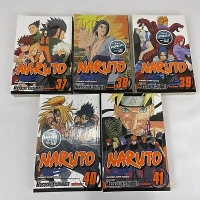 Naruto Manga Shonen Jump By Masashi Kishimoto Book Lot Volumes 37 38 39 40 41 • $24.99