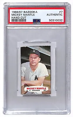 1966 / 67 Bazooka #7 Mickey Mantle PSA Authentic Graded Baseball Card Z6 • $399.99