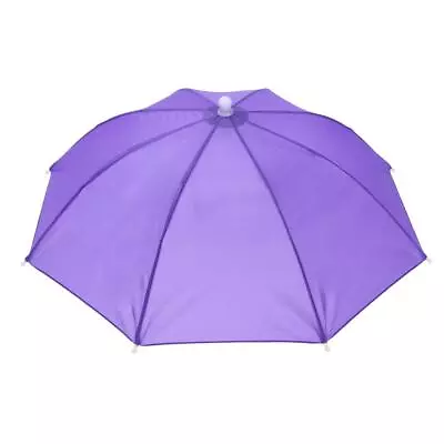 Kids Adult Head Umbrella Anti-Rain Outdoor Travel Fishing Anti-Sun Umbrellas Hat • £6.59