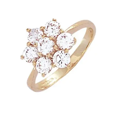 Flower Ring 9ct Yellow Gold • £217.84