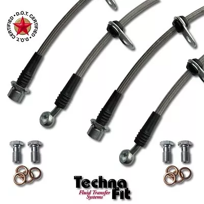 For 11-16 Scion TC IM FRONT + REAR Techna-Fit Stainless Steel Braided Brake Line • $116.95