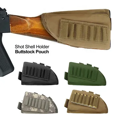 £15.59 • Buy Tactical Ammo Pouch Cartridge Holder Buttstock Cover Shotgun Holder Pack Hunting