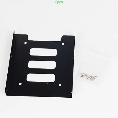 2pcs 2.5 To 3.5 Inch SSD HDD Caddy Adapter Mounting Bracket For Desktop PC • £5.26