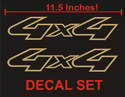 4x4 Truck Bed Decals METALLIC GOLD (Set) For Ford F-150 Super Duty And Ranger • $11.99