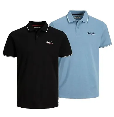 Mens Jack And Jones Regular Fit Comfortable Reset Polo Shirt Sizes From S To 2XL • £16.55