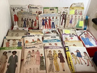 Lot Vintage Sewing Patterns 1970's Women Girls CUT & UNCUT • $32